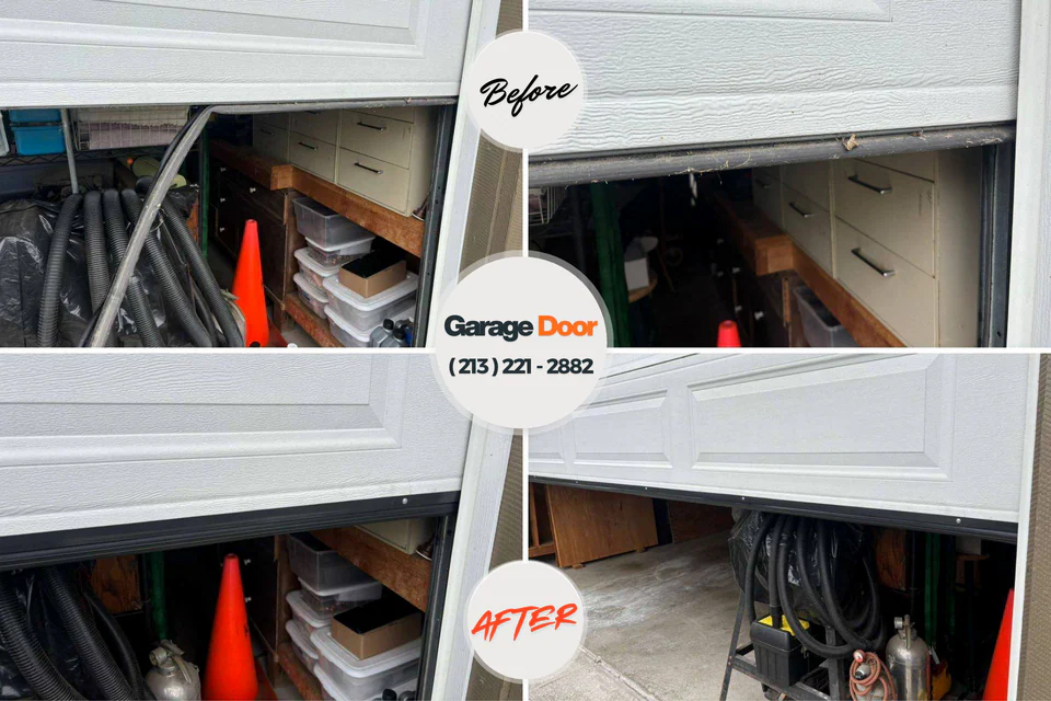 Before and after: Garage Door Installation & Replacement Cedar Creek, TX